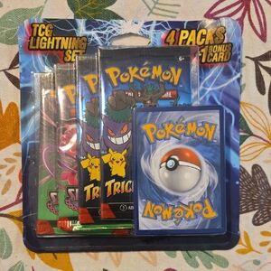 Pokemon TCG Lightning Set 4 Pack And Bonus Card